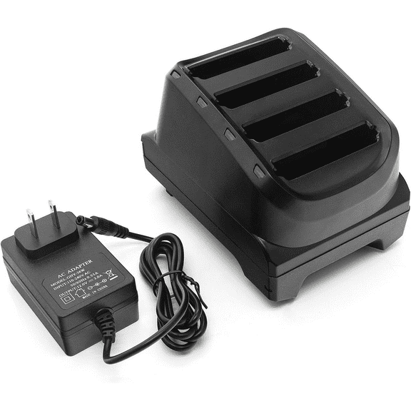 4-Slot Battery Charger for Zebra TC21 TC26 Handheld Android PDA Phone Barcode Scanner(SAC-TC2Y-4SCHG-01) 12V4A Includes Adapter & LED Charging Indicator