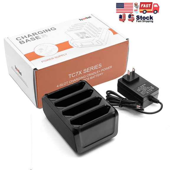 4-Slot Battery Charging Cradle For Zebra TC70 TC70X TC75 TC75X TC72 TC77(SAC-TC7X-4BTYC1)