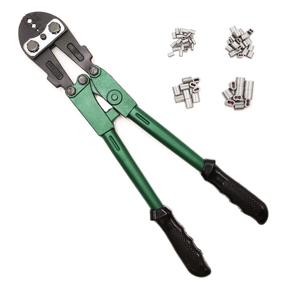 4 Slot Crimping Swaging Tool Kit for High Tensile Steel Wire Rope Splicing