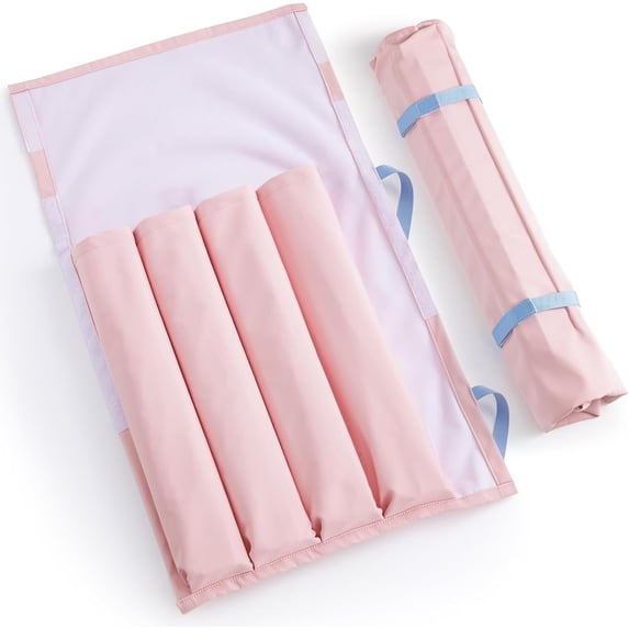 4-Slot Padded Mahjong Rack Storage Bag, Roll-Up Portable American ...