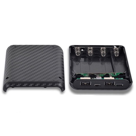 4 Slots Power Bank Battery Box Charger Case Housing With Dual Usb Output