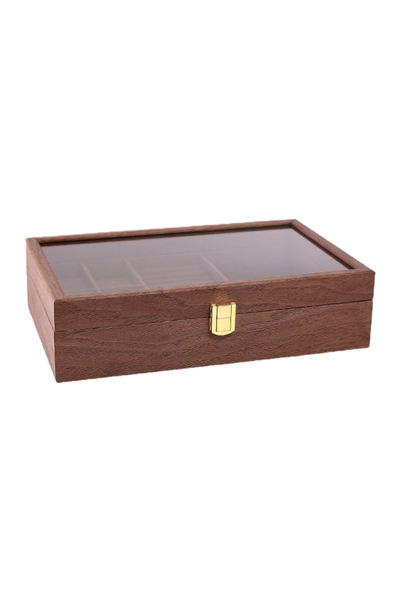 4 Slots Wooden Watches Display Box Necklace Jewelry for Case Container Showcase