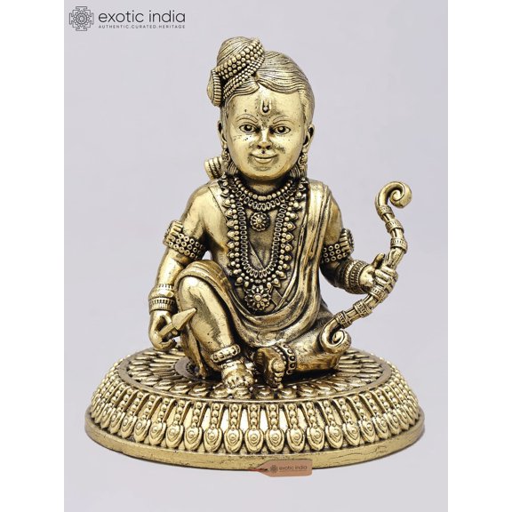 4'' Small Superfine Bal Swaroop of Lord Rama | Brass Idol