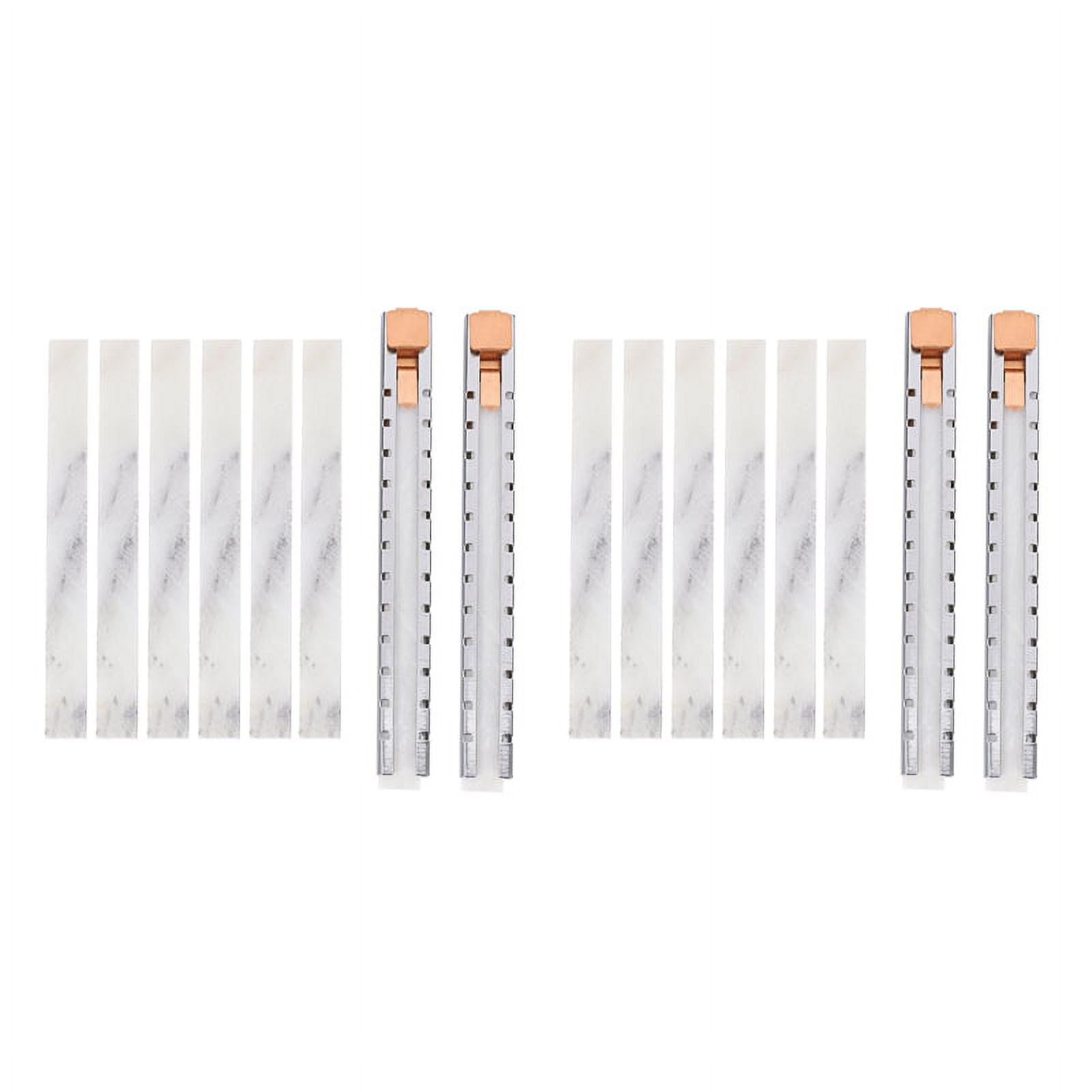 4 Soapstone Holder with 12 Flat Set/ White Clear and Removable Markings