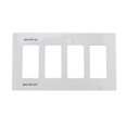 thumbnail image 1 of Lutron CW-4-WH 4-Gang Claro Wall Plate, White, 1 of 5