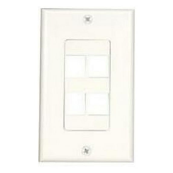 Steren Keystone 4-Cavity Decorator Insert White