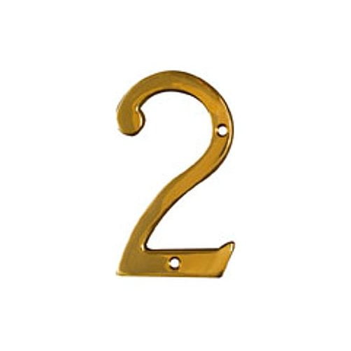 4" Solid Brass House Number # 2