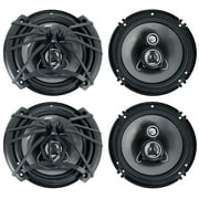 4 Soundstream AF.653 6.5 300 Watt 3-Way Car Audio Speakers Arachnid Series
