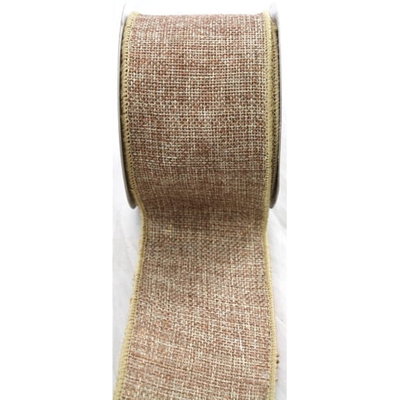 4 Sparkle Faux Burlap Ribbon 10 Yards-,