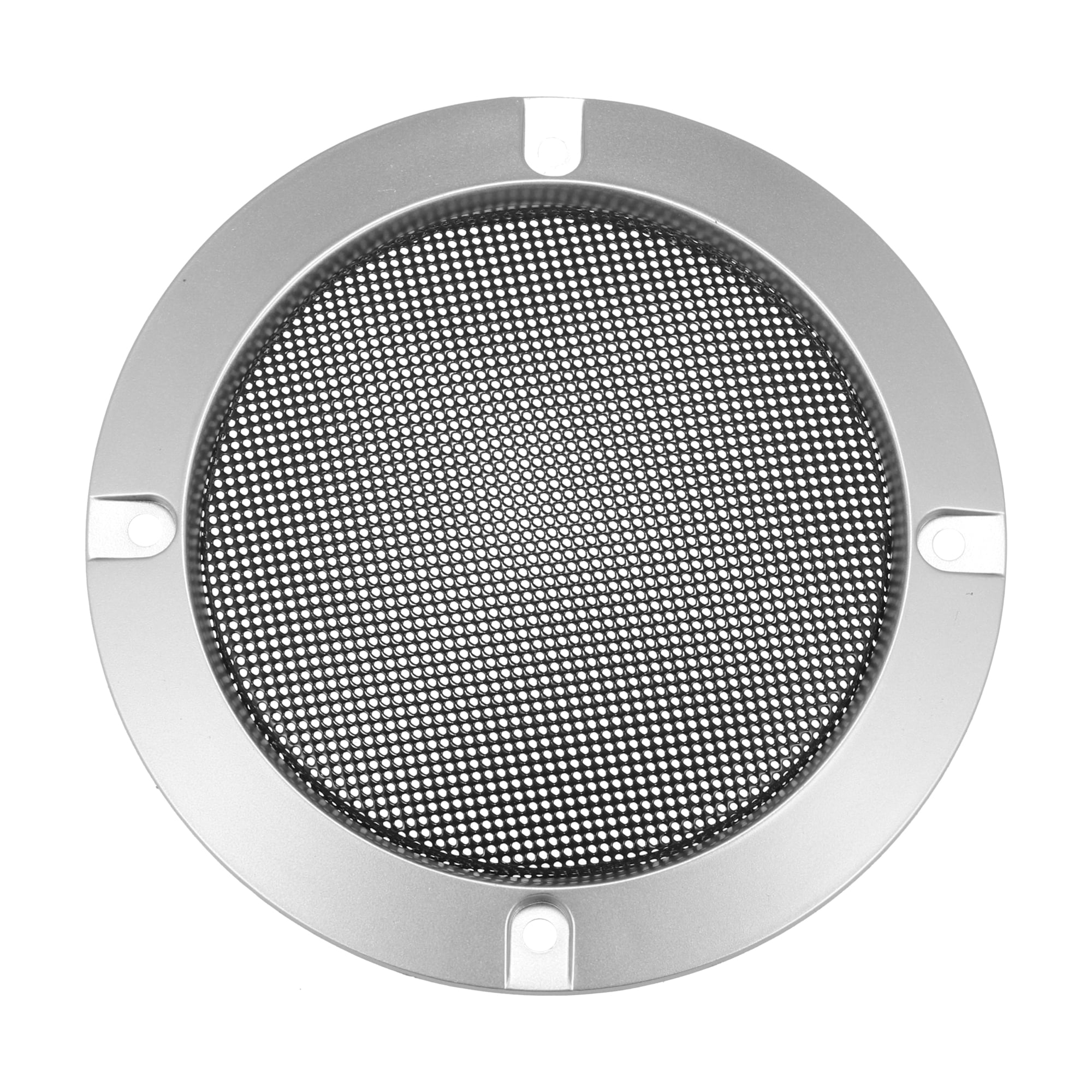 4" Speaker Grille Cover Mesh Trim Round Subwoofer Grille Silver Tone