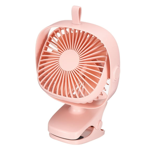 4 Speed Portable Clip On Fan, Mini USB Desk Fan 360 Degree Rotation for Home Office Travel, 2000mAh
