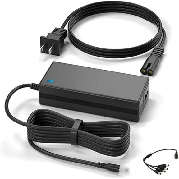 4 Splitter/4 Way Power Cord+ 12V 5A 60W AC-DC Adapter Compatible with Swann CCTV Camera DVR Pro-530 SWPRO-530CAM PRO-535 SWPRO-535CAM-US PRO-555 SW331-PR5 PRO-580 SWPRO-580CAM PRO-581 PRO-842 Power