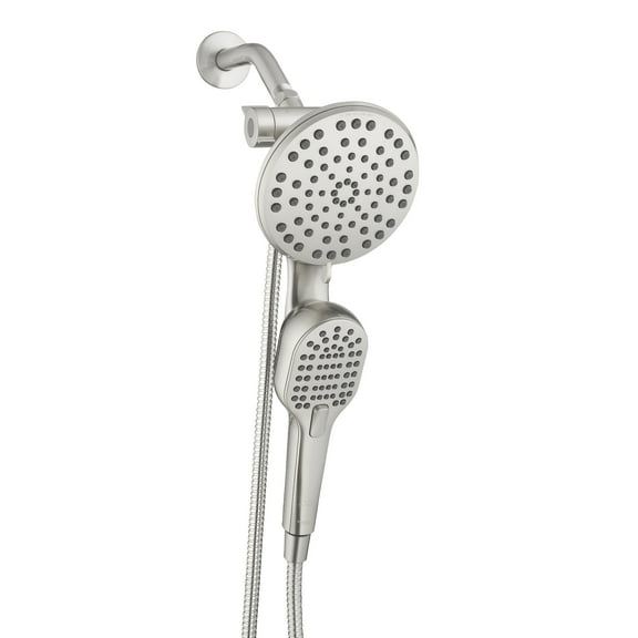 Better Homes & Gardens Magnetic Dual Showerhead Combo, 4-Spray, Satin Nickel