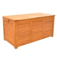 thumbnail image 1 of 4' Squash Brown Rectangular Indoor Home Furniture Cushion Storage Box, 1 of 6