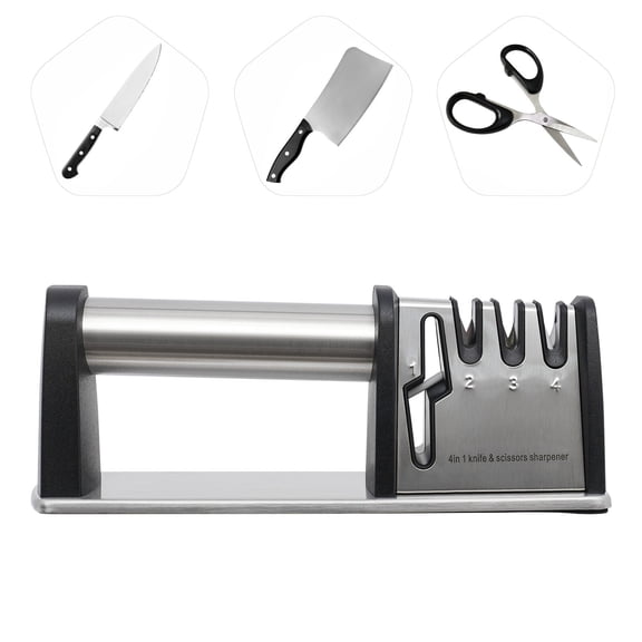 4 Stage Knife Sharpener 4in1 Professional Chef's Kitchen Knife Accessories Polish Blades Knives Scissors Sharpening Tool For Repair Grind Polish Blade