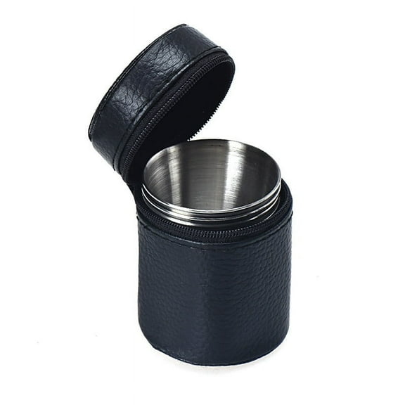 4 Stainless Mug Tea Coffee Set Camping Steel Drinking Tumbler Cup of Glass&Bottle