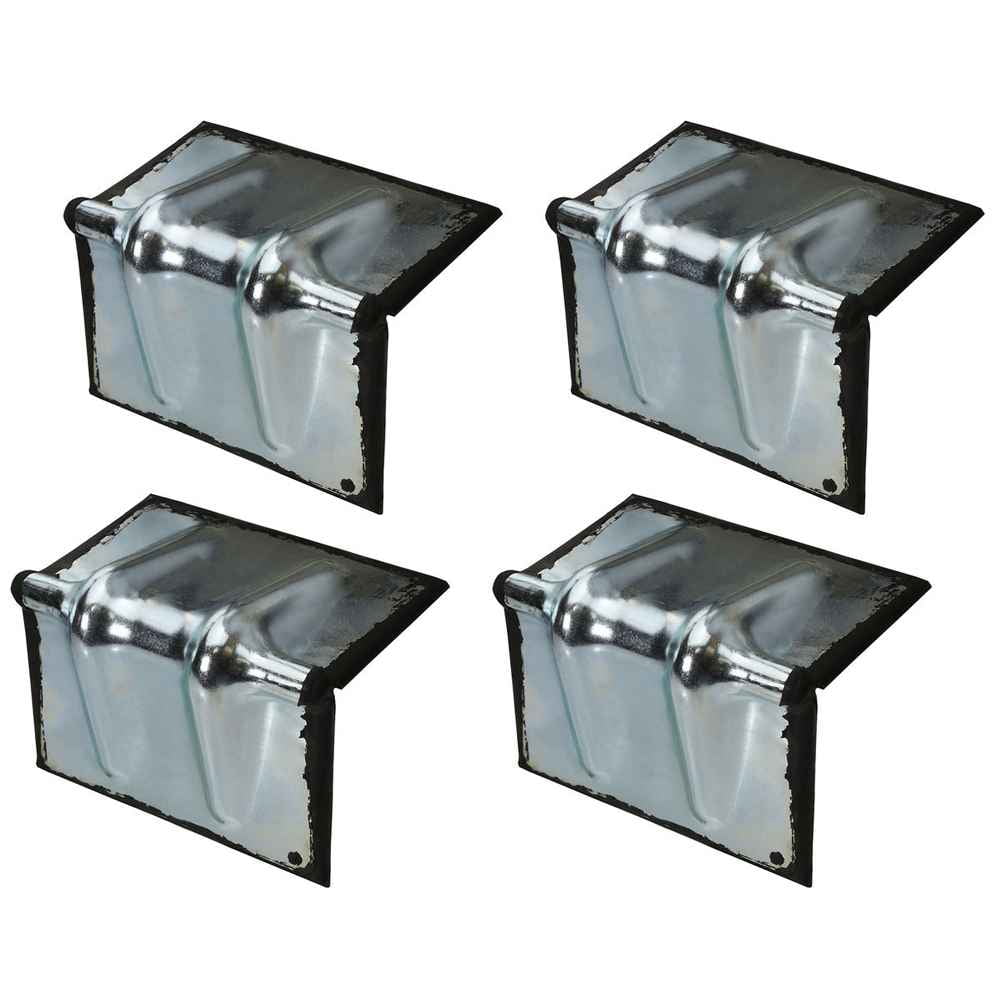4" Steel Corner Protector w/ Galvanized Groove w/ Rubber for Chain -