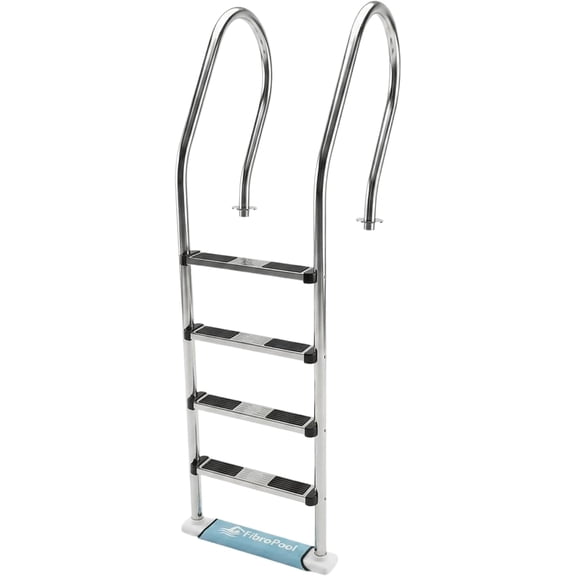 4-Step Above Ground Pool Ladder – 76 in Stainless Steel, Deck Mounted – Non-Slip Steps, 250 lb Capacity – Hardware Included – Fits Wood Pool Deck