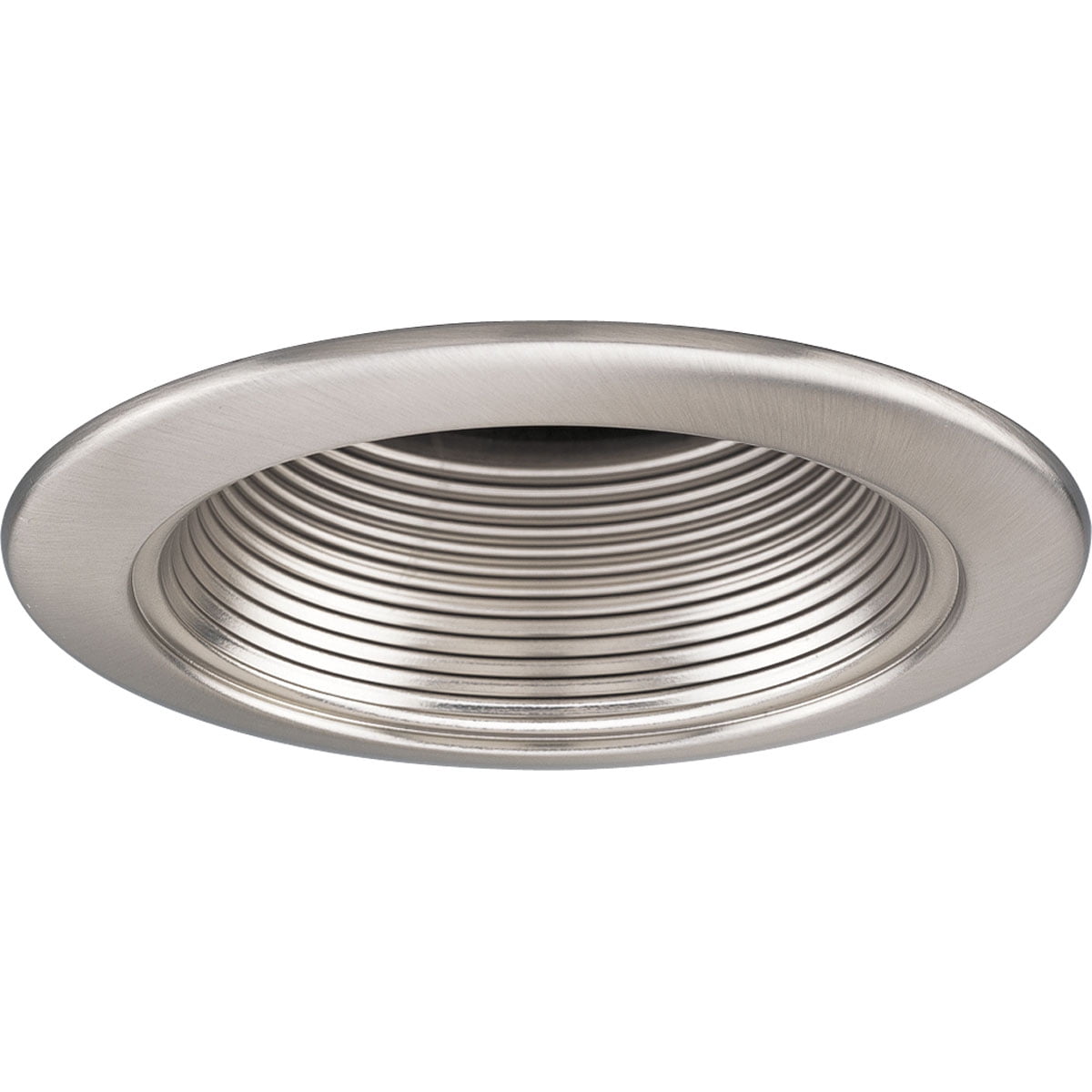 Brushed Nickel 4" Low Voltage Step Baffle Trim