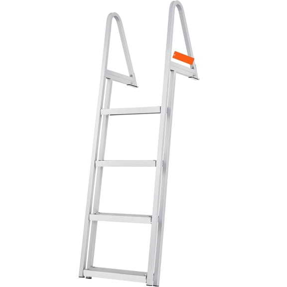 4-Step Dock Ladder 350 lbs, Aluminum w Non slip Mats