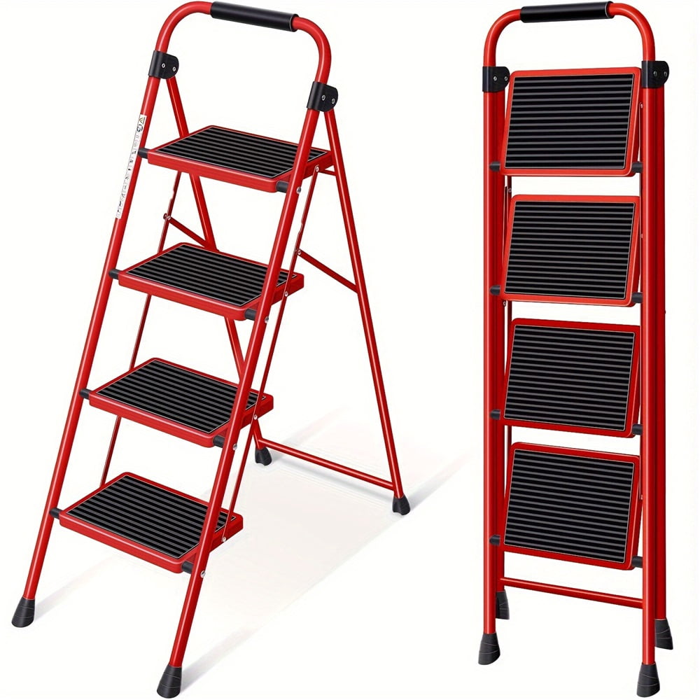[4 Step Folding Heavy Duty Ladder] Step Ladder 4 Step Folding Step ...