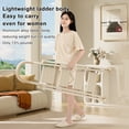thumbnail image 1 of 4-Step Folding Ladder, Lightweight Portable Stepladder with Anti-Slip Pedals & Handrails, 330 lbs Capacity Step Stool for Home, Kitchen & Office - White, 1 of 14