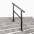 thumbnail image 1 of 4 Step Hand Rails for Outdoor Steps,Porch Railing for Stairs Fits 3 or 4 Steps, Deck Railing, Black, 1 of 7
