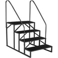 4 Step RV Stairs with 2 Handrails｜Update 3.0 Outdoor RV Steps with Anti