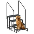 thumbnail image 1 of 4 Step RV Stairs with Handrail,Portable Step Ladder with Anti-Slip Panel,660 lbs Load Capacity,Portable Mobile Home Stairs for Travel Trailers,Camper and Porch, 1 of 6