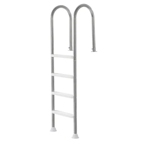 4 Step Swimming Pool Ladder with Double Handrails Non Slip Heavy Duty Steps Stainless Steel 265 lbs Capacity for 54 Inch Inground Pools Indoor Outdoor Use