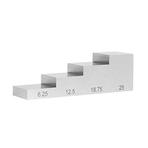 4 Step Test Block Stainless Steel Calibration Block, UT Block Thickness Step Wedge Ultrasonic Test Block 6.25-25mm ,Durable Construction