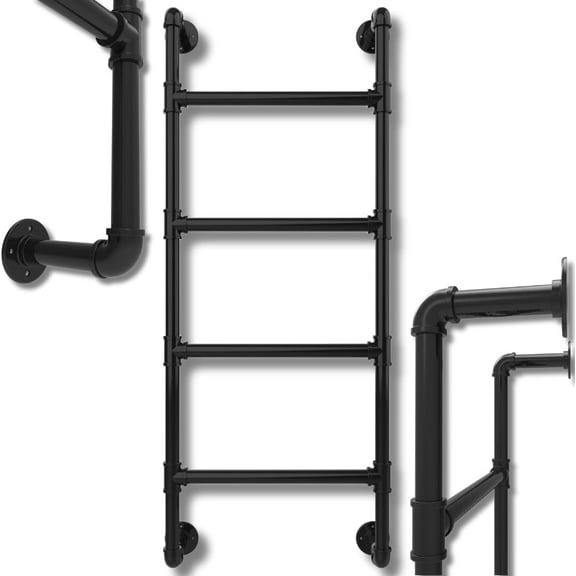 4-Step Wall-Mounted Ladder – Basement Egress Window Well Exit – 4 Rung Wall-Fixed Ladder