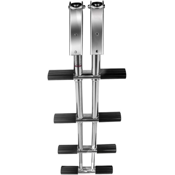 4 Steps Stainless Steel Marine Ladder for Boat RV  - Heavy Duty Telescoping Diving Board Access