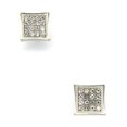 thumbnail image 1 of 4 Stone Row Magentic Stud Kite Earrings in Silver-Tone, 1 of 5