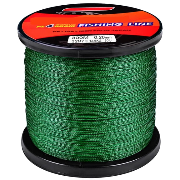 4-Strand Fishing Line 300LB High Strength Mainline for Rock and Saltwater Angling Ultra-Strong Abrasion Resistant Zero Stretch Braided Line