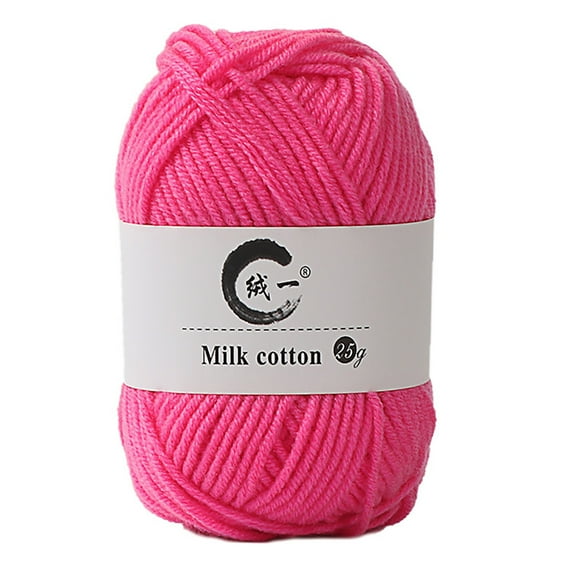 4-Strand Milk Cotton Yarn 25g, Colorful Baby-Soft Crochet Yarn for Beginners - 65M Knitting Yarn for Hats Scarves Amigurumi Crafts