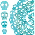4 Strands Synthetic Skull Beads 4 Sizes 72 pcs Dyed Skeleton Head Beads