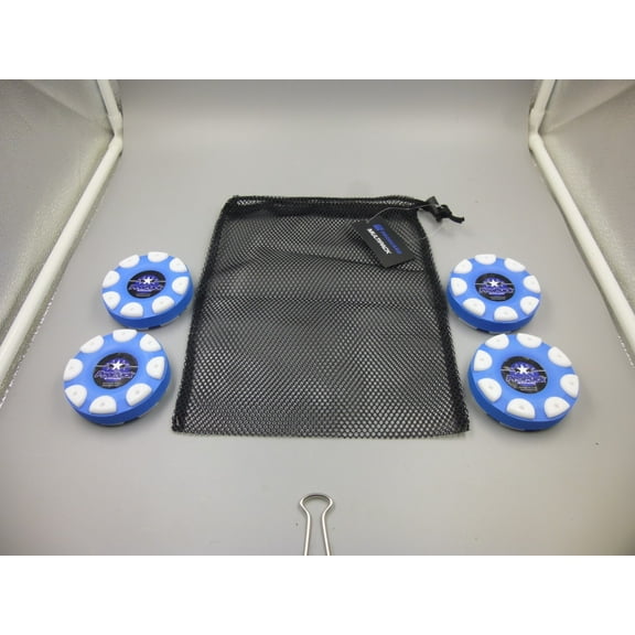 4 Street Roller Inline Skating Hockey Practice ProPuck Pro Pucks Blue With Bag