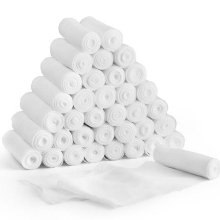 4'' Stretch Gauze Bandage Sterile Medical Tape First Aid Kit Wound Care 36 Rolls