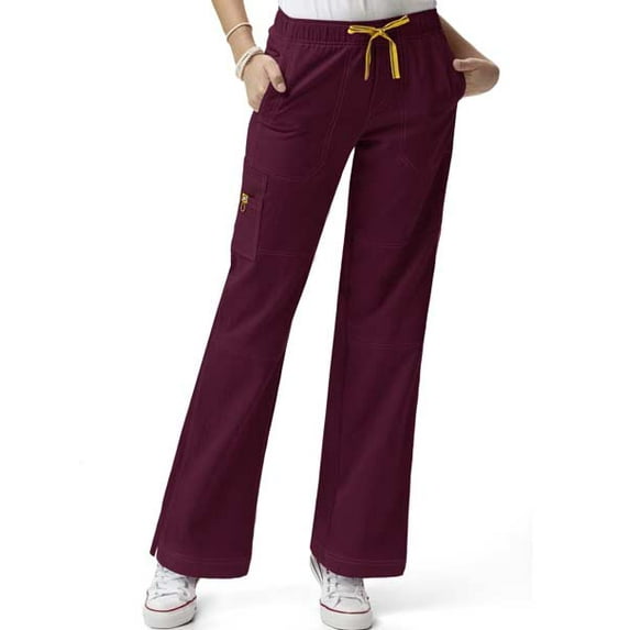 Women's Drawstring Elastic Waist Sporty Cargo Scrub Pant