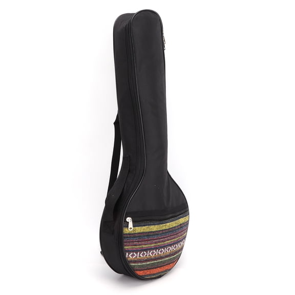 4 String Banjo Gig Bag, Ethnic Style Padded Case with Adjustable Straps, 25 x 10.4 x 3 inch Instrument Carrying Accessory