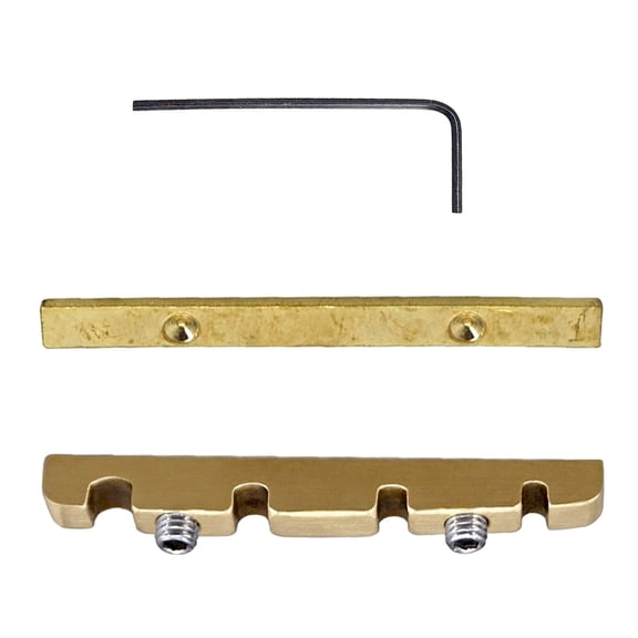 4 String Bass Guitar Brass Nut Size Roller Grooves String Spacing 28.5mm 185mm Includes Base Plate