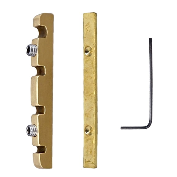 4 String Bass Guitar Brass Nut Size Roller Grooves String Spacing 28.5mm 185mm Includes Base Plate