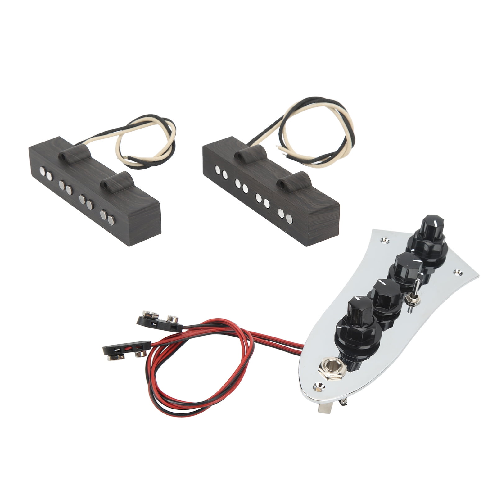 4 String Bass Pickup With Wired Bass Control Plate For Electric Bass