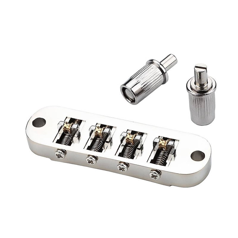 4-String Electric Guitar Bridge, Chrome Plated, GA437 Model Silver