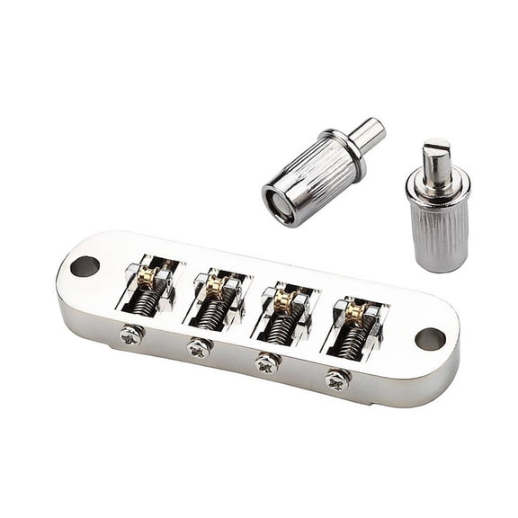 4-String Electric Guitar Bridge, Chrome Plated, GA437 Model Silver