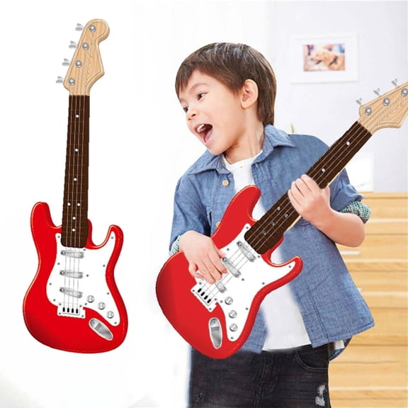 4-String Electric Guitar for Kids, Children-Size Beginner Musical Toy, Attracts Attention