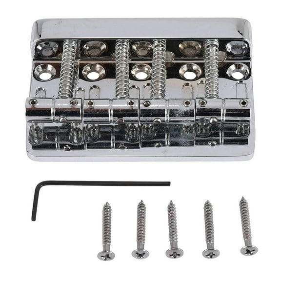 4 String Hardtail Guitar Bridge for PB Style , Chrome,1 * bridge,Chrome