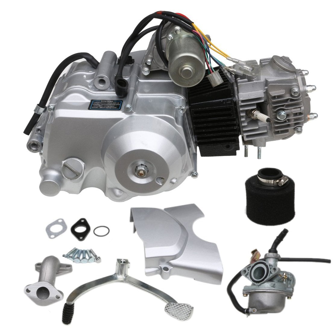 4 Stroke 125cc Semi Auto Engine Motor 3 Speed + Reverse for ATV Quad Buggy Go Kart Four Wheelers Tricycle Taotao Coolster Kazuma 110cc ATC70 TRX90
