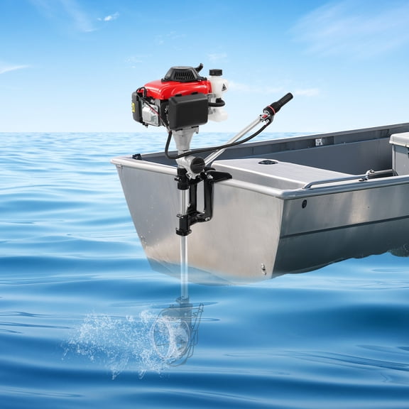 4-Stroke 4.0HP Outboard Boat Motor, Boat Engine with Propeller Protective Cover